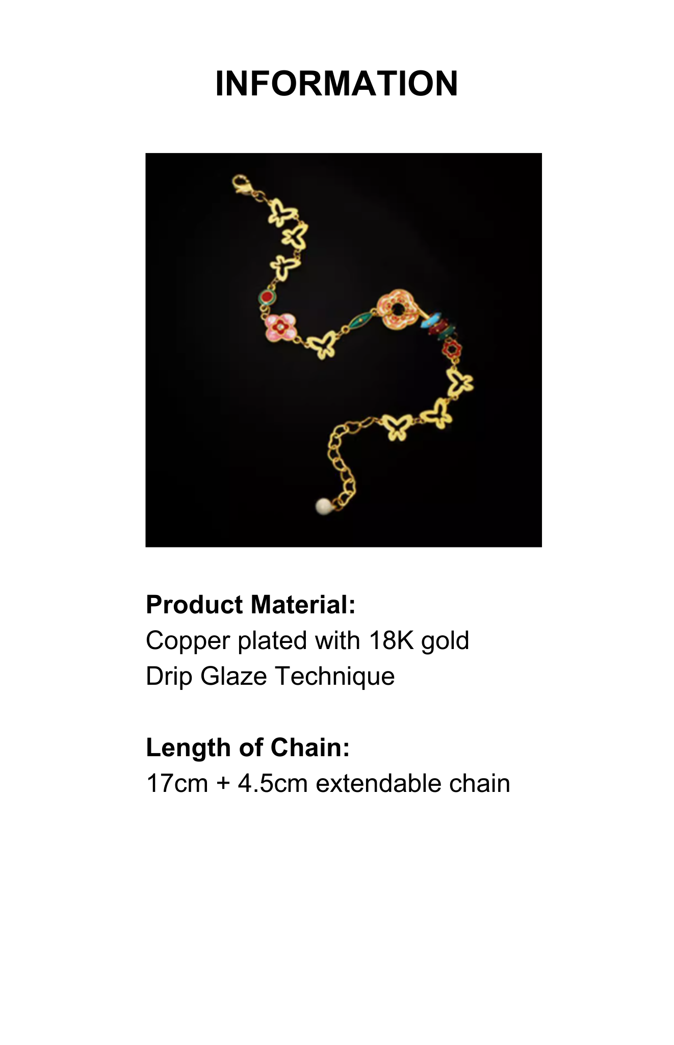 New Chinese Style Elegant Butterfly & Four-Leaf Clover Bracelet