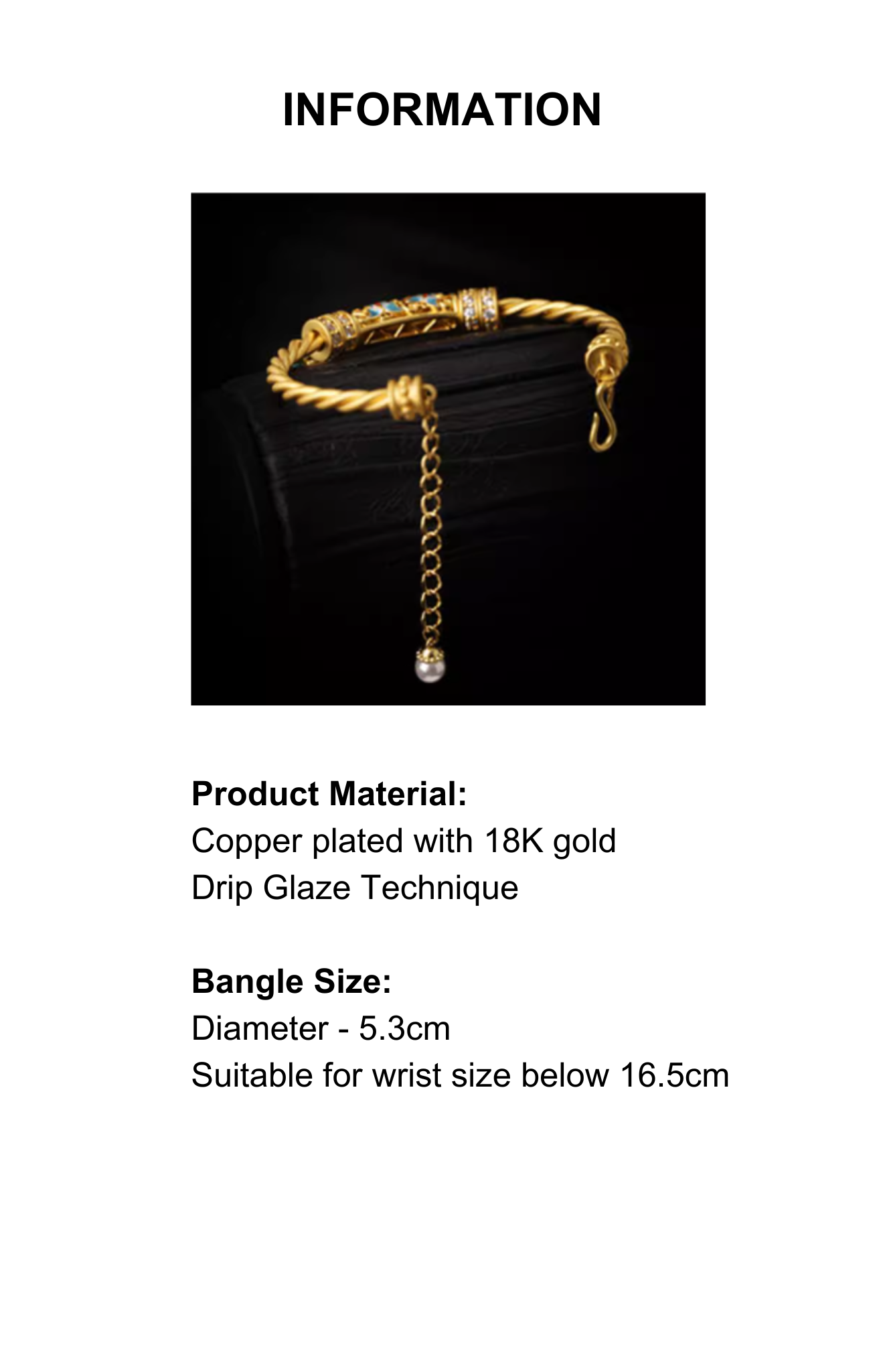 Vintage Chinese-Style Luxury Twist Bangle