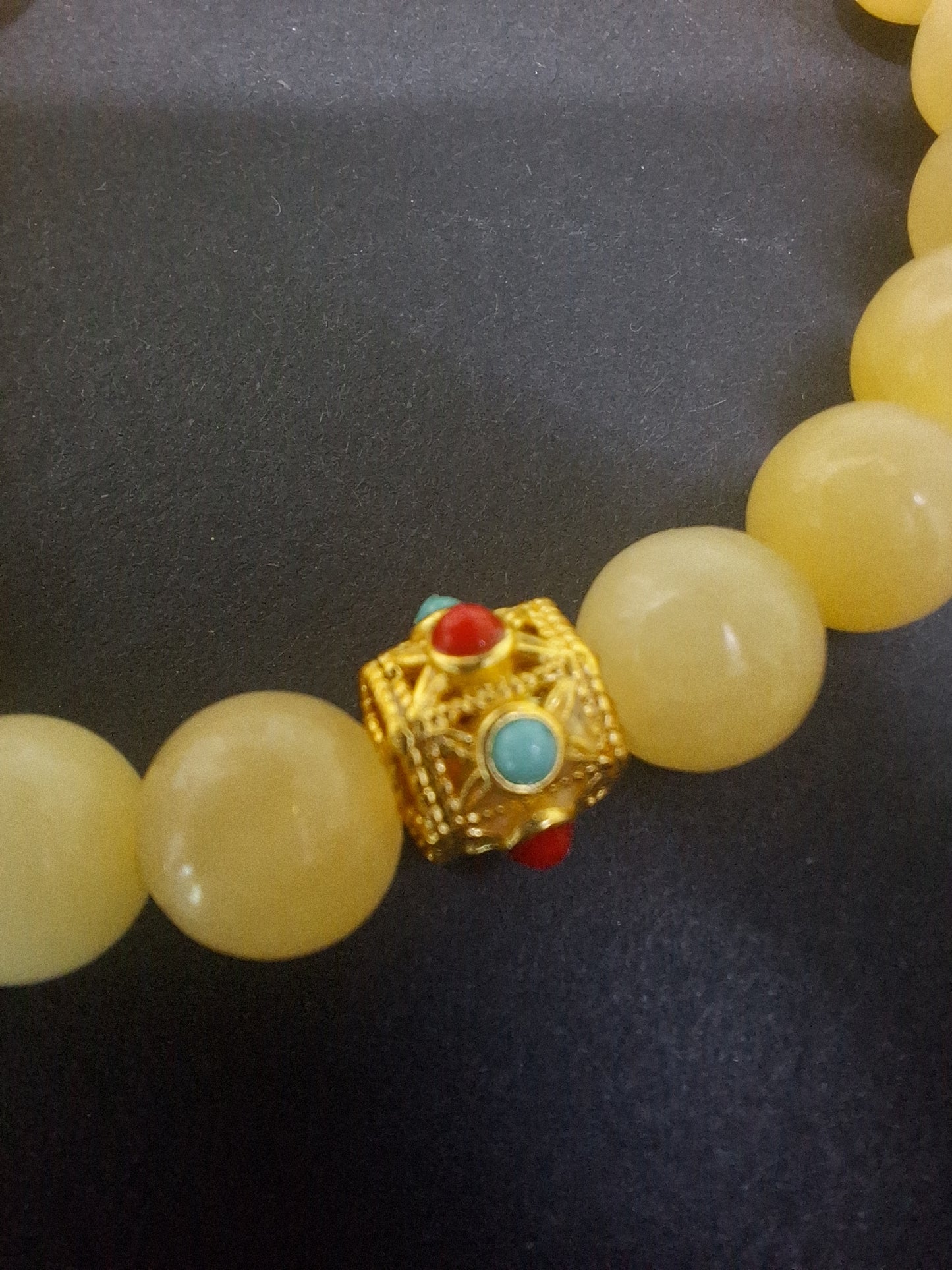Yellow Prosperity Bracelet "富贵安康"
