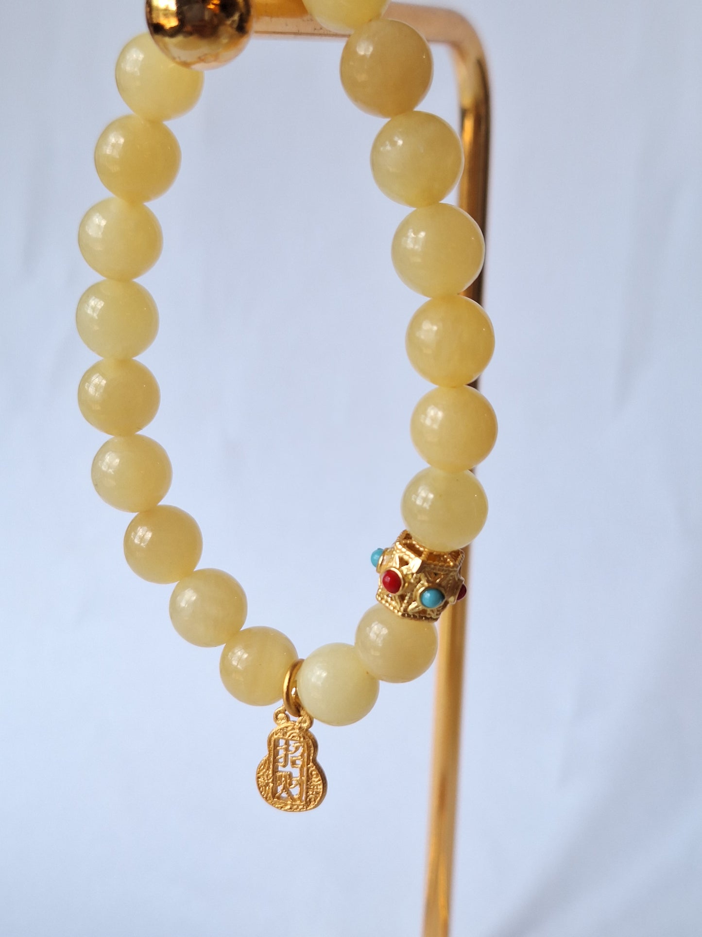 Yellow Prosperity Bracelet "富贵安康"