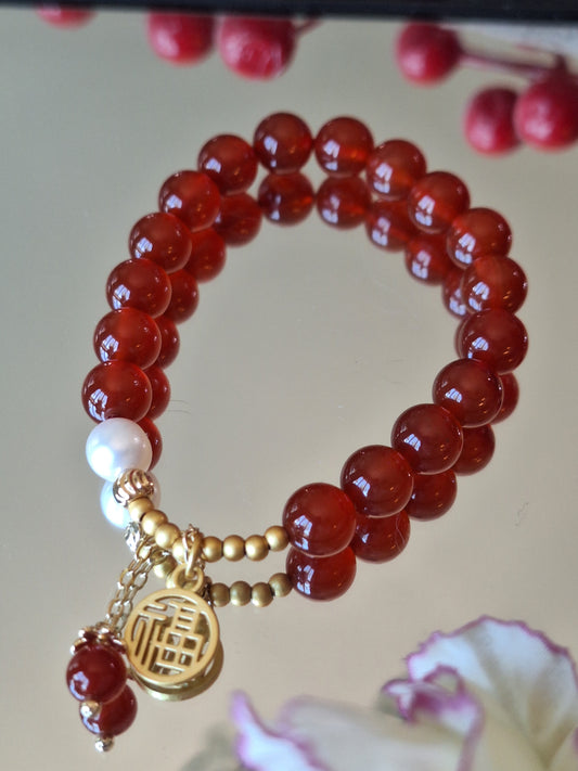 Peaceful Blessing Bracelet "红福平安"